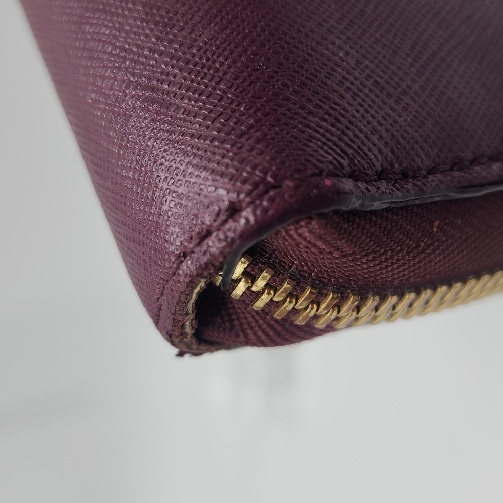Michael Kors Large Continental Wallet Wristlet Leather, Bordeaux color Like New - Picture 7 of 11